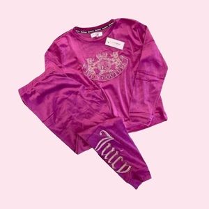NWT JUICY COUTURE 2PC VELOUR JOGGER PAJAMA SET